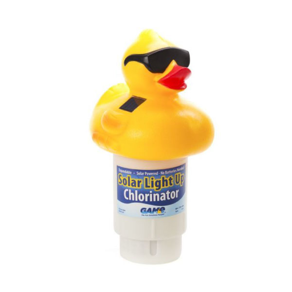 Game solar duck floating chemical feeder chlorinator